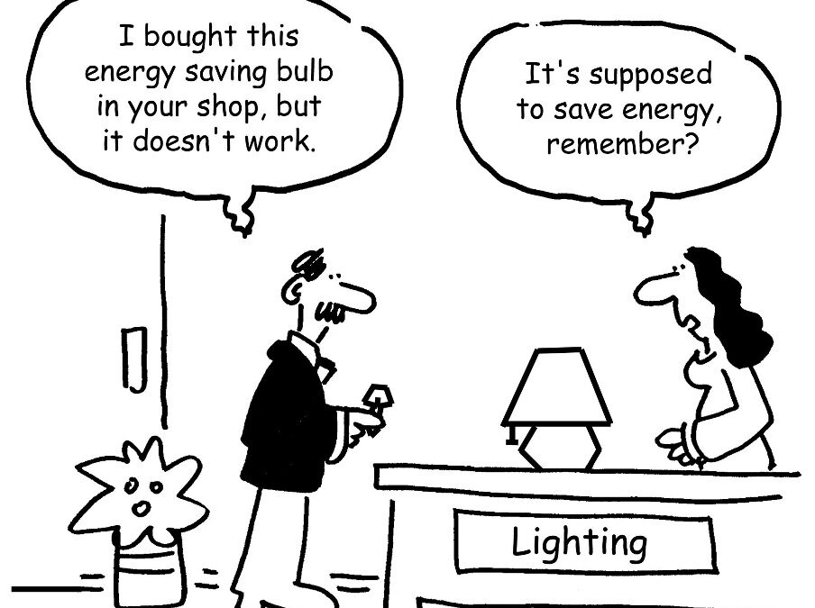 My client recently got told “NOT” to buy LED lighting – Inside a lighting shop!
