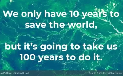 We only have 10 years to save the world but it’s going to take us 100 years to do it